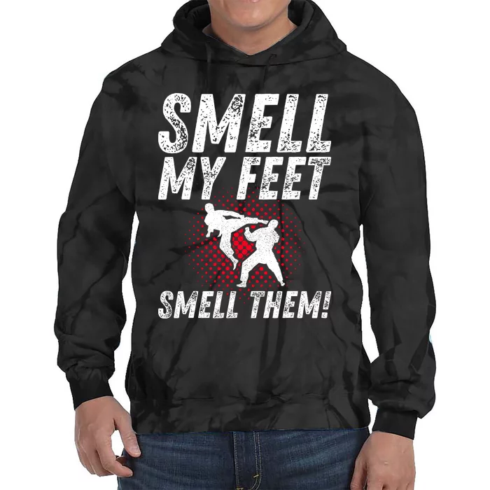 Karate Gifts Funny Smell Feet Karate Funny Tie Dye Hoodie