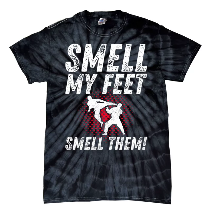 Karate Gifts Funny Smell Feet Karate Funny Tie-Dye T-Shirt