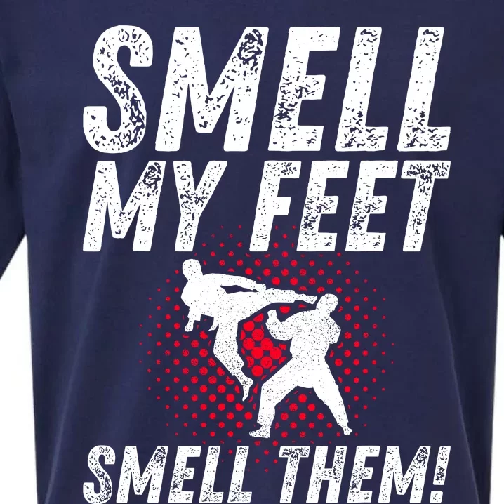 Karate Gifts Funny Smell Feet Karate Funny Sueded Cloud Jersey T-Shirt