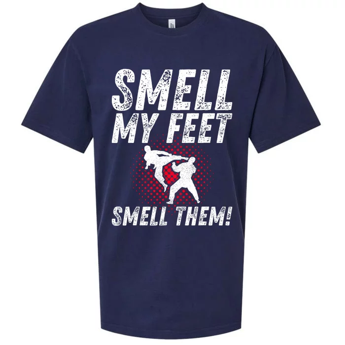 Karate Gifts Funny Smell Feet Karate Funny Sueded Cloud Jersey T-Shirt