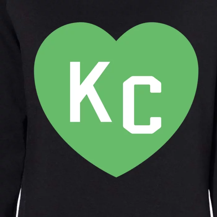 Kc Green Heart Kc Kansas City Green 2 Letter Kc Hearts Kc Funny Gift Womens California Wash Sweatshirt