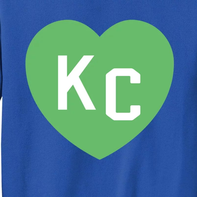 Kc Green Heart Kc Kansas City Green 2 Letter Kc Hearts Kc Funny Gift Tall Sweatshirt