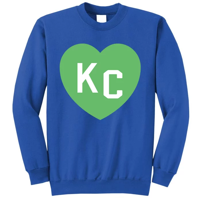 Kc Green Heart Kc Kansas City Green 2 Letter Kc Hearts Kc Funny Gift Tall Sweatshirt