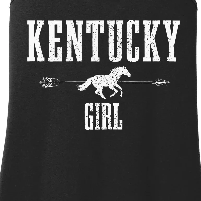 Kentucky Girl Horseback Riding Horse Lover Ky Pride Ladies Essential Tank