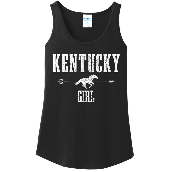 Kentucky Girl Horseback Riding Horse Lover Ky Pride Ladies Essential Tank