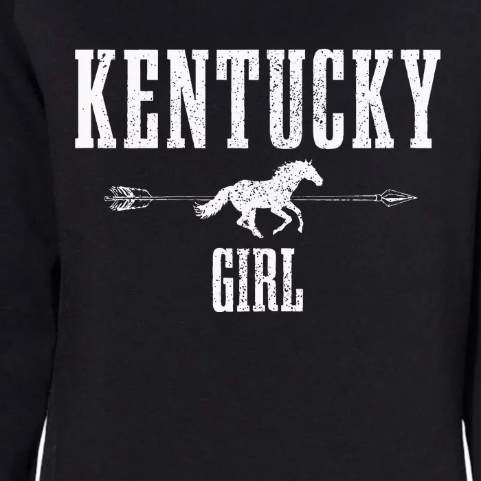 Kentucky Girl Horseback Riding Horse Lover Ky Pride Womens California Wash Sweatshirt