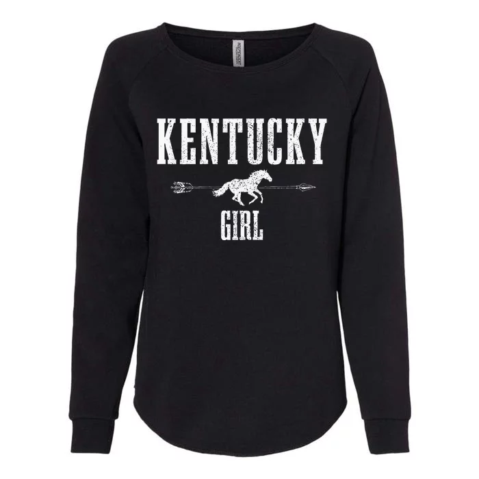 Kentucky Girl Horseback Riding Horse Lover Ky Pride Womens California Wash Sweatshirt