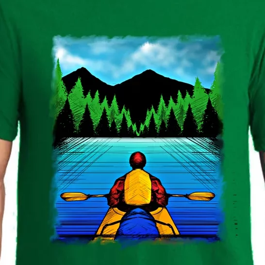 Kayaking Gift I Kayak And Mountains Meaningful Gift Pajama Set