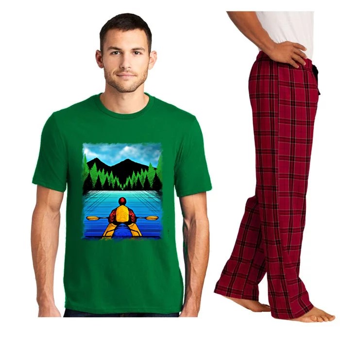 Kayaking Gift I Kayak And Mountains Meaningful Gift Pajama Set