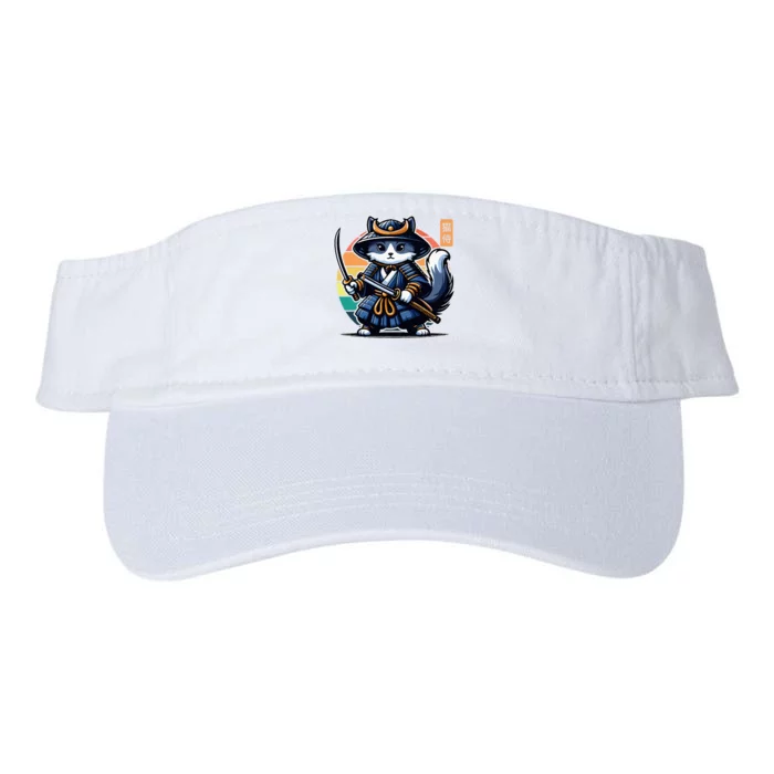 Kawaii Graphic Japanese Anime Manga Samurai Ninja Cat Valucap Bio-Washed Visor