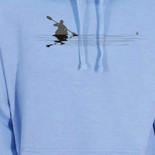 Kayaking Graphic Kayak Silhouette Kayaker Canoe Paddling Unisex Surf Hoodie