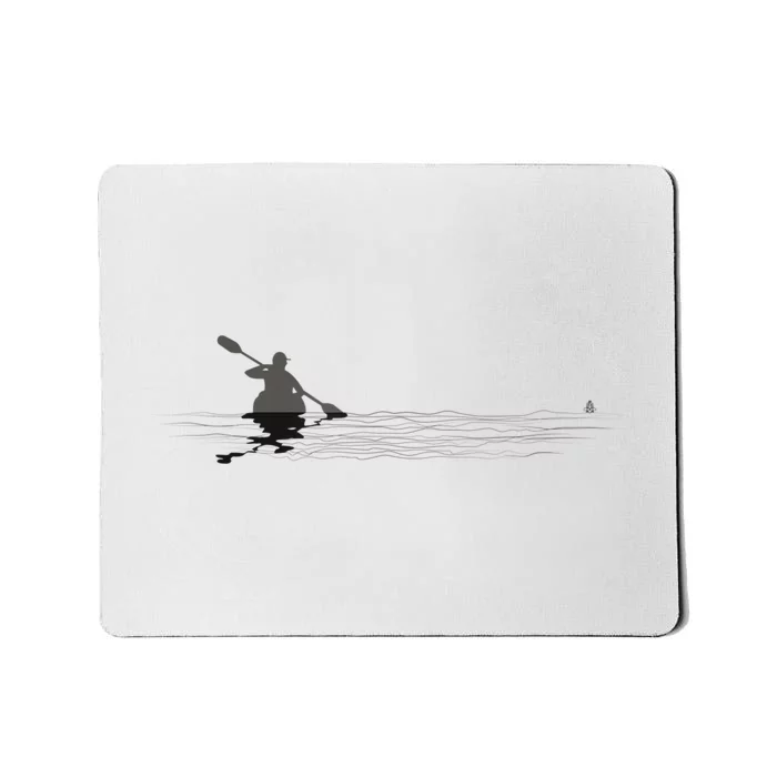 Kayaking Graphic Kayak Silhouette Kayaker Canoe Paddling Mousepad