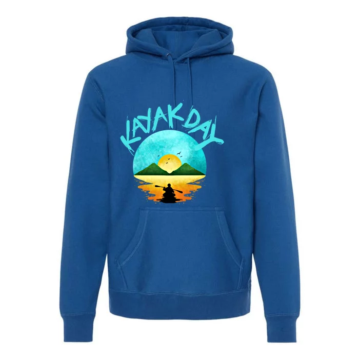 Kayaking Gift Kayak Day Gift Premium Hoodie