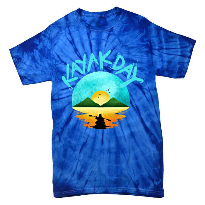 Kayaking Gift Kayak Day Gift Tie-Dye T-Shirt