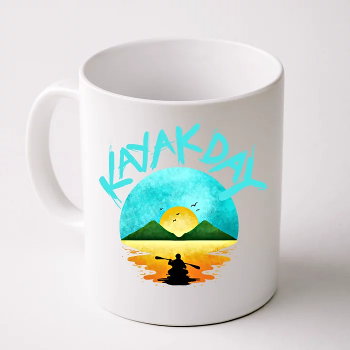 Kayaking Gift Kayak Day Gift Front & Back Coffee Mug