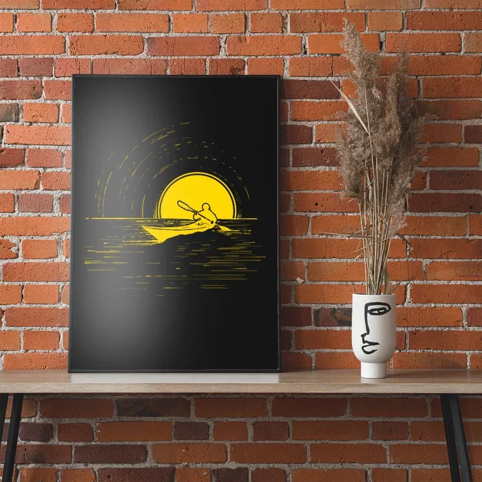 Kayaking Gift Kayak Sunset Cool Gift Poster