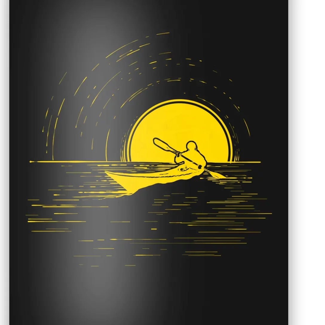 Kayaking Gift Kayak Sunset Cool Gift Poster