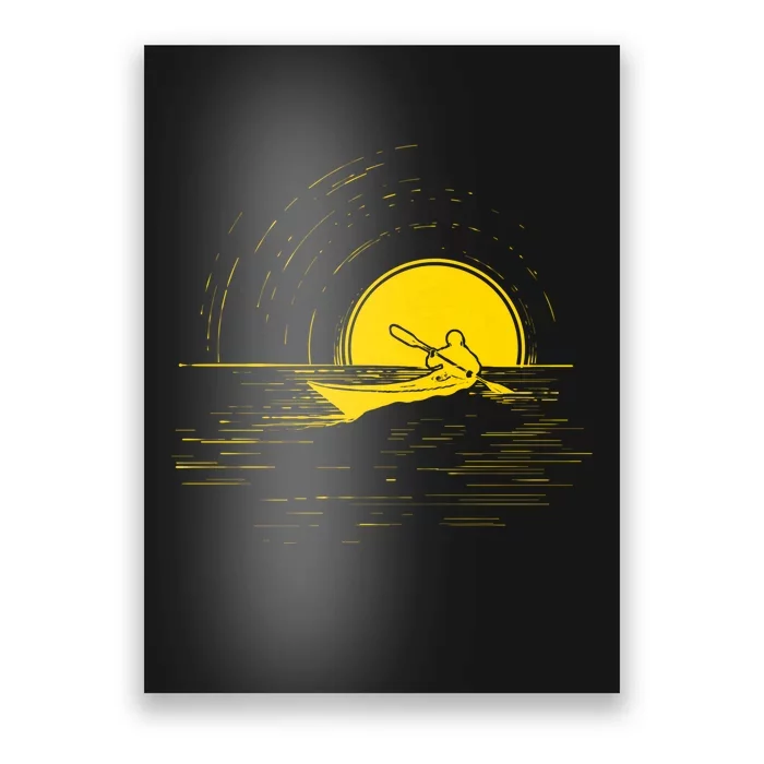 Kayaking Gift Kayak Sunset Cool Gift Poster