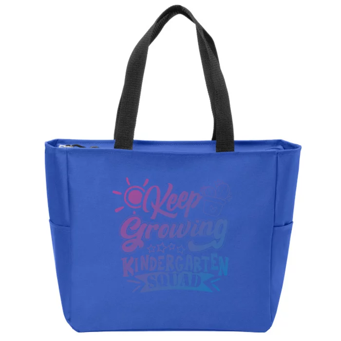 Keep Growing Kinder Kindergarten Teacher Team Cute Gift Zip Tote Bag