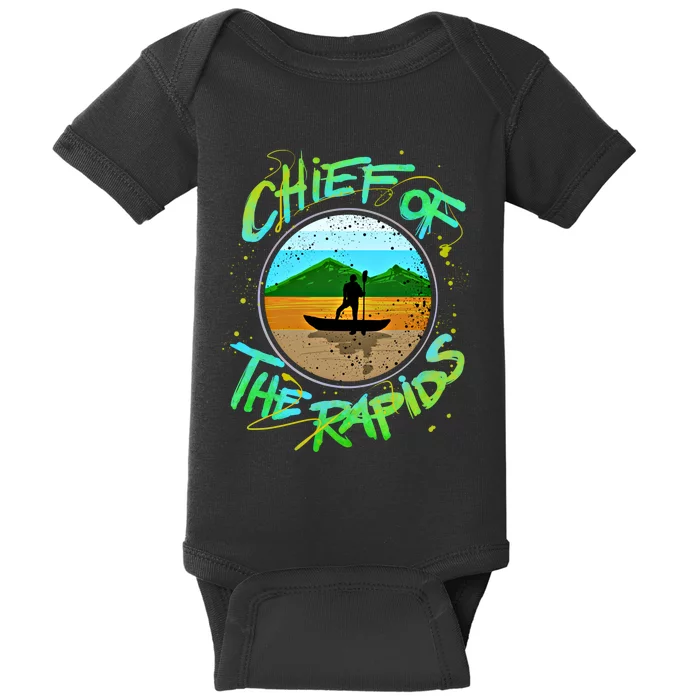 Kayak Gift Kayaking Chief Of The Rapids Gift Baby Bodysuit