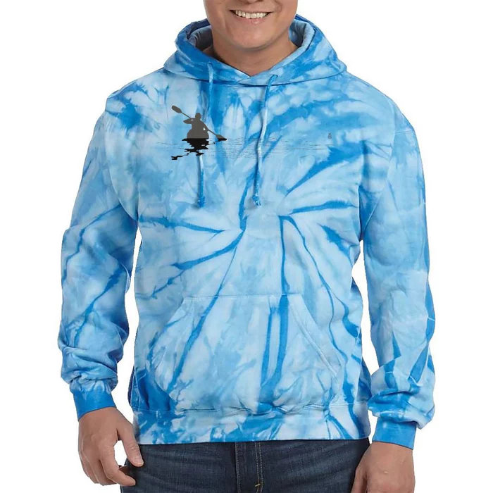 Kayaking Graphic Kayak Figure Kayaker Canoe Paddling Tie Dye Hoodie