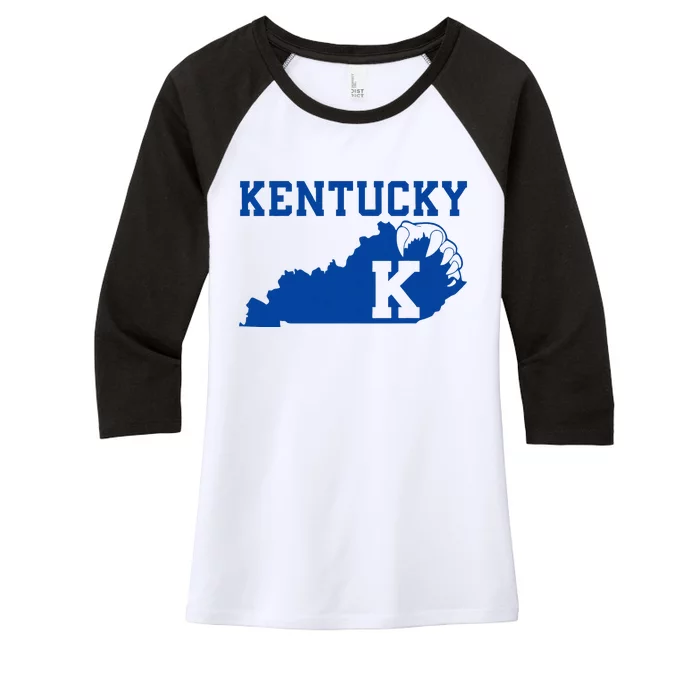 Kentucky Graphic Last Name Kentucky Retro Classic Kentucky Women's Tri-Blend 3/4-Sleeve Raglan Shirt