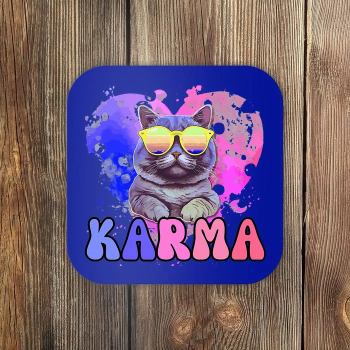 Karma Groovy Letters Pink Concert Coaster