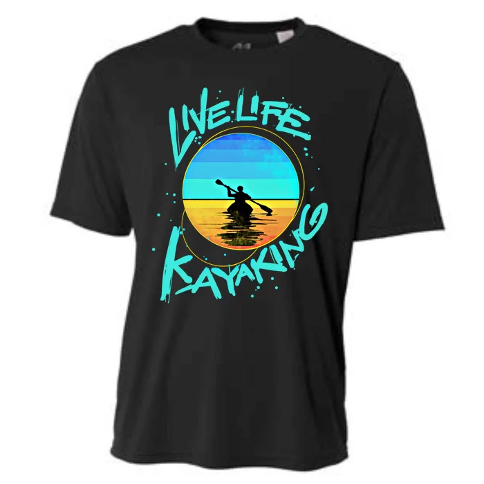 Kayaking Gift Live Life Kayak Gift Cooling Performance Crew T-Shirt