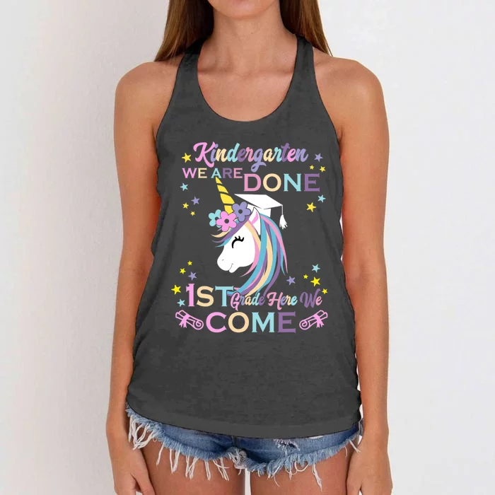 Kindergarten Graduation Magical Unicorn Women's Knotted Racerback Tank