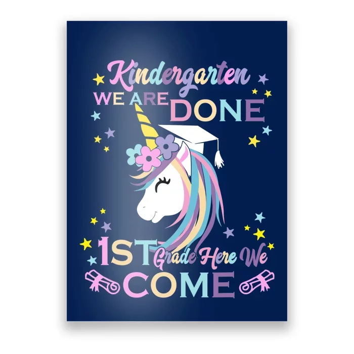 Kindergarten Graduation Magical Unicorn Poster