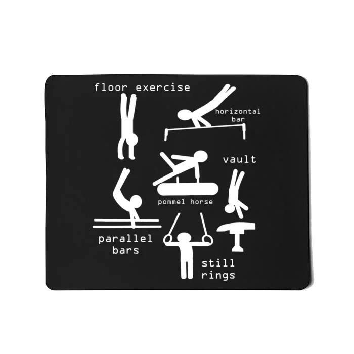 Kids Gipsytshirts: Men Gymnastics Events TShirt Youth Mousepad