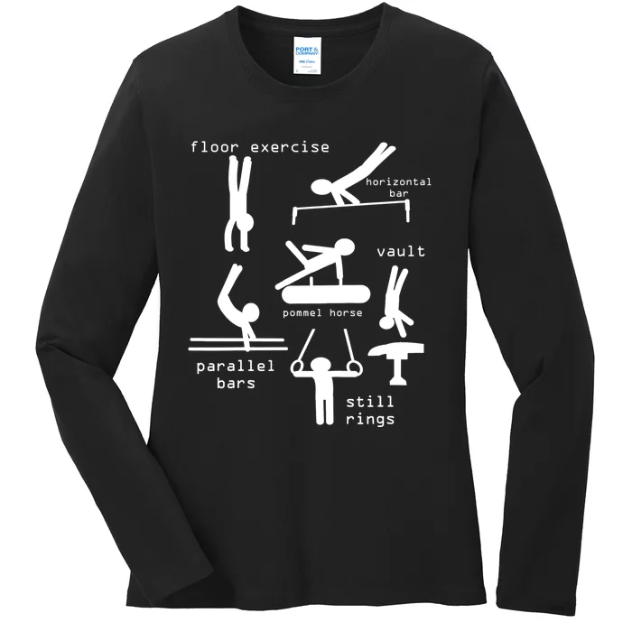 Kids Gipsytshirts: Men Gymnastics Events TShirt Youth Ladies Long Sleeve Shirt