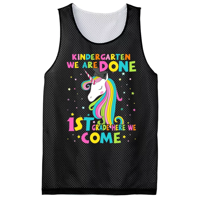 Kindergarten Graduation Magical Unicorn Gift Mesh Reversible Basketball Jersey Tank