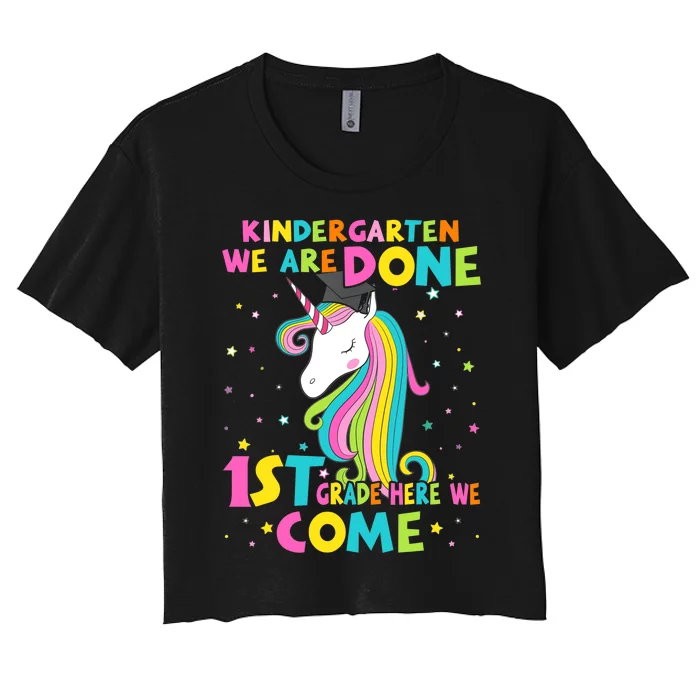 Kindergarten Graduation Magical Unicorn Gift Women's Crop Top Tee