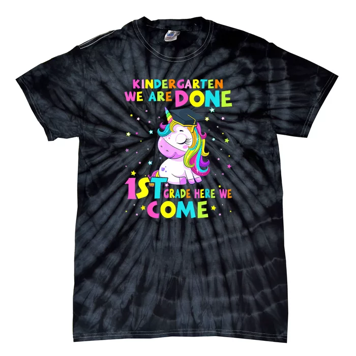 Kindergarten Graduation Magical Unicorn For Girls Graduate Tie-Dye T-Shirt