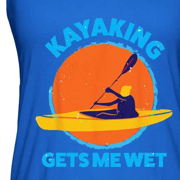 Kayaking Gets Me Wet Funny Halloween Christmas Kayaks Gift Ladies Essential Flowy Tank