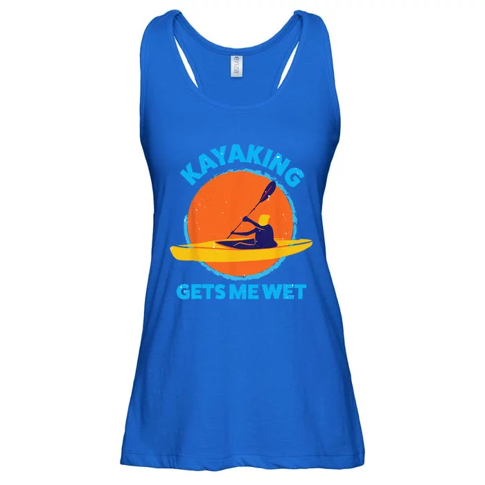 Kayaking Gets Me Wet Funny Halloween Christmas Kayaks Gift Ladies Essential Flowy Tank