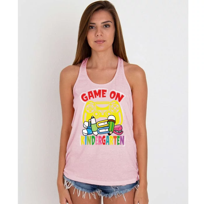 Kindergarten Game On Kindergarten Great Gift Women's Knotted Racerback Tank