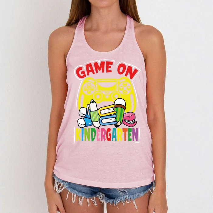 Kindergarten Game On Kindergarten Great Gift Women's Knotted Racerback Tank