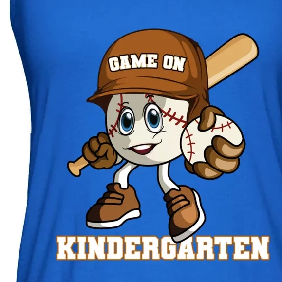 Kindergarten Game On Baseball Back To School Gift Ladies Essential Flowy Tank