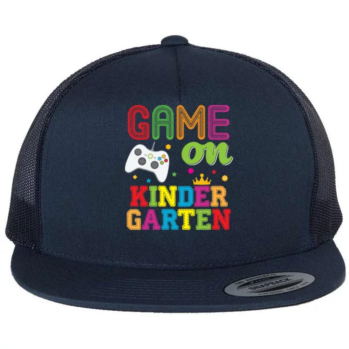 Kindergarten Game On Video Controller Teacher Student Gift Flat Bill Trucker Hat