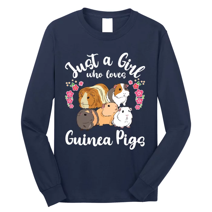 Kids Guinea Pig Just A Girl Who Loves Guinea Pigs Long Sleeve Shirt