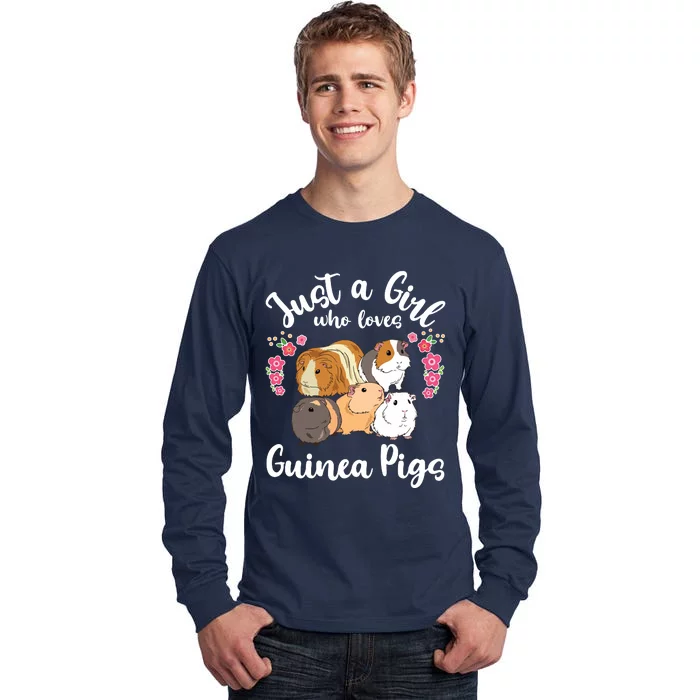 Kids Guinea Pig Just A Girl Who Loves Guinea Pigs Tall Long Sleeve T-Shirt