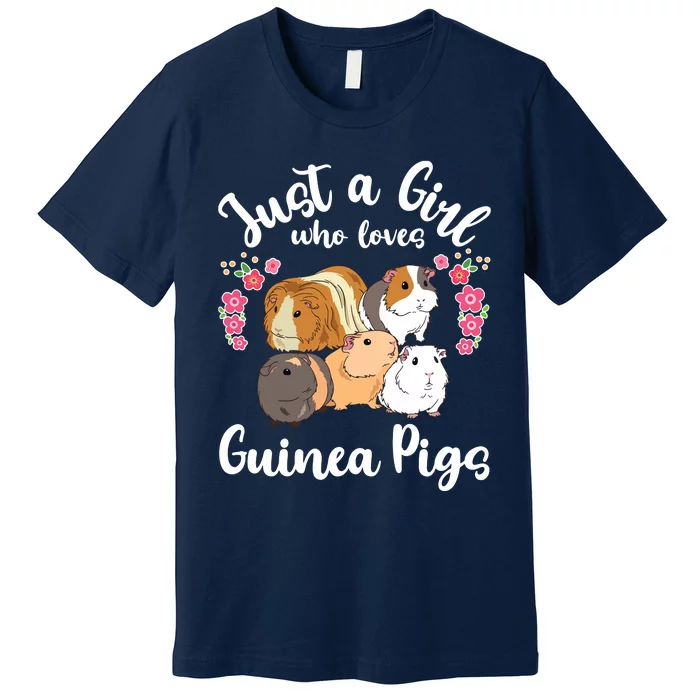 Kids Guinea Pig Just A Girl Who Loves Guinea Pigs Premium T-Shirt