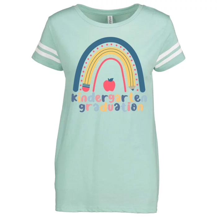 Kindergarten Graduation Rainbow Cute Enza Ladies Jersey Football T-Shirt