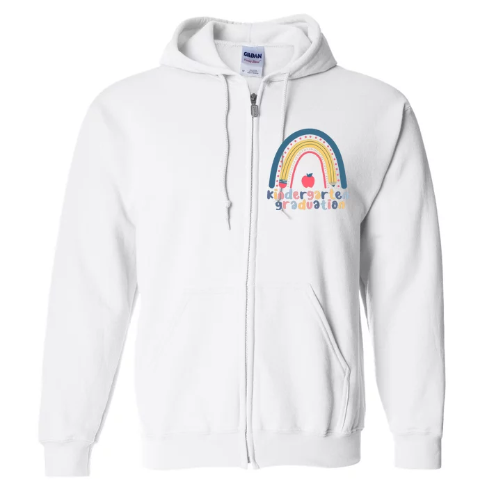 Kindergarten Graduation Rainbow Cute Full Zip Hoodie