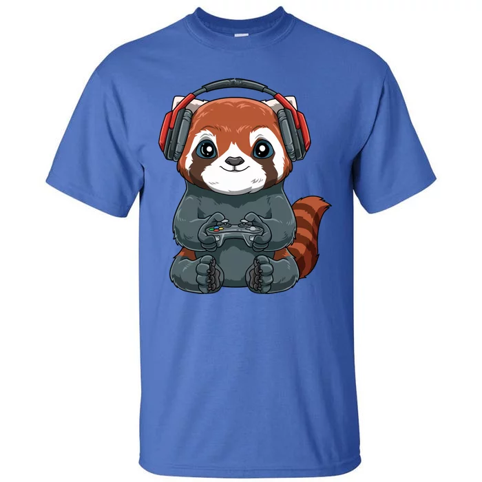 Kawaii Gamer Red Panda Online Gaming Video Games Anime Gift Tall T-Shirt