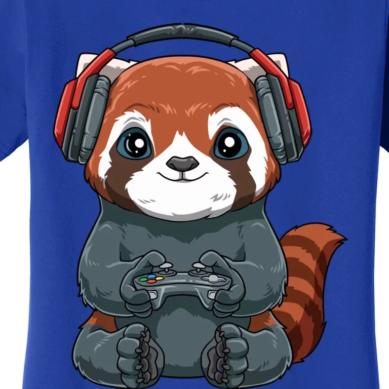 Kawaii Gamer Red Panda Online Gaming Video Games Anime Gift Women's T-Shirt