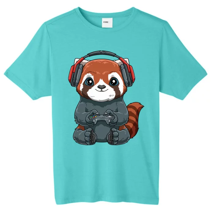 Kawaii Gamer Red Panda Online Gaming Video Games Anime Gift ChromaSoft Performance T-Shirt