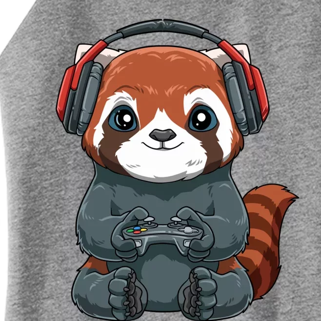 Kawaii Gamer Red Panda Online Gaming Video Games Anime Gift Women’s Perfect Tri Rocker Tank